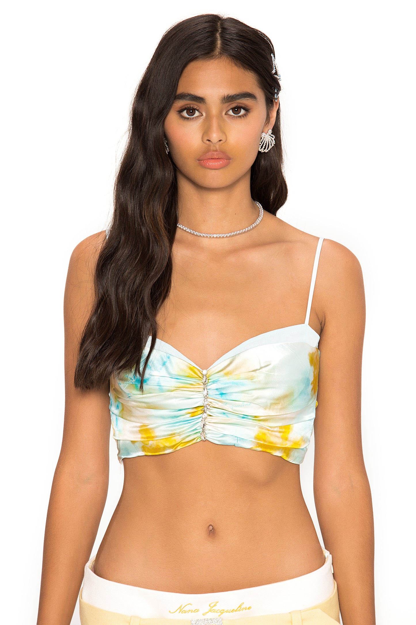 Celeste Silk Crop Top