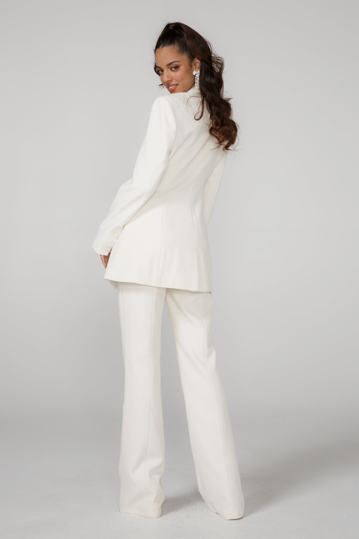 Thalia Suit Jacket (White) (Final Sale)