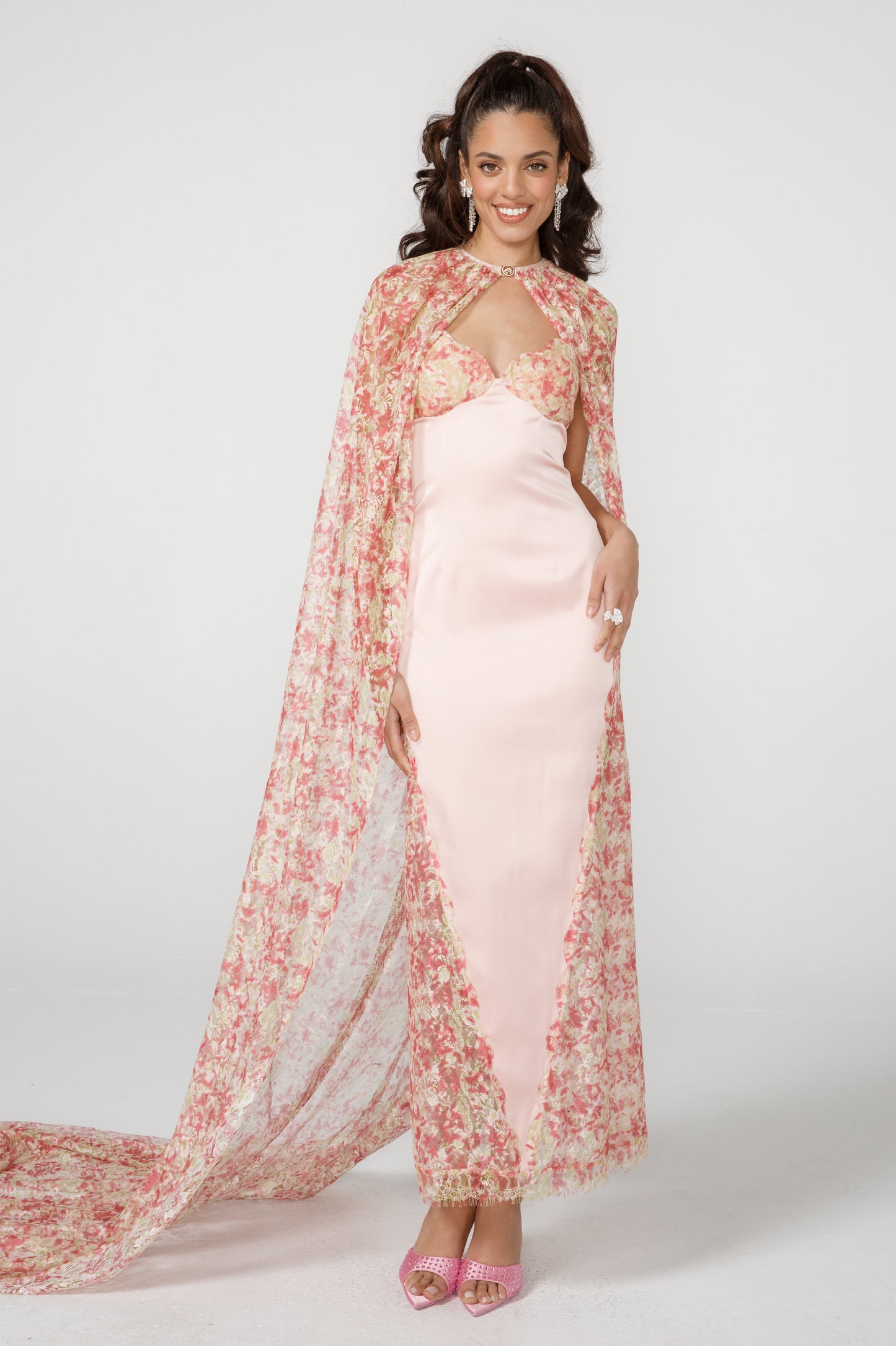 Eva Silk Dress (Pink) (Final Sale)