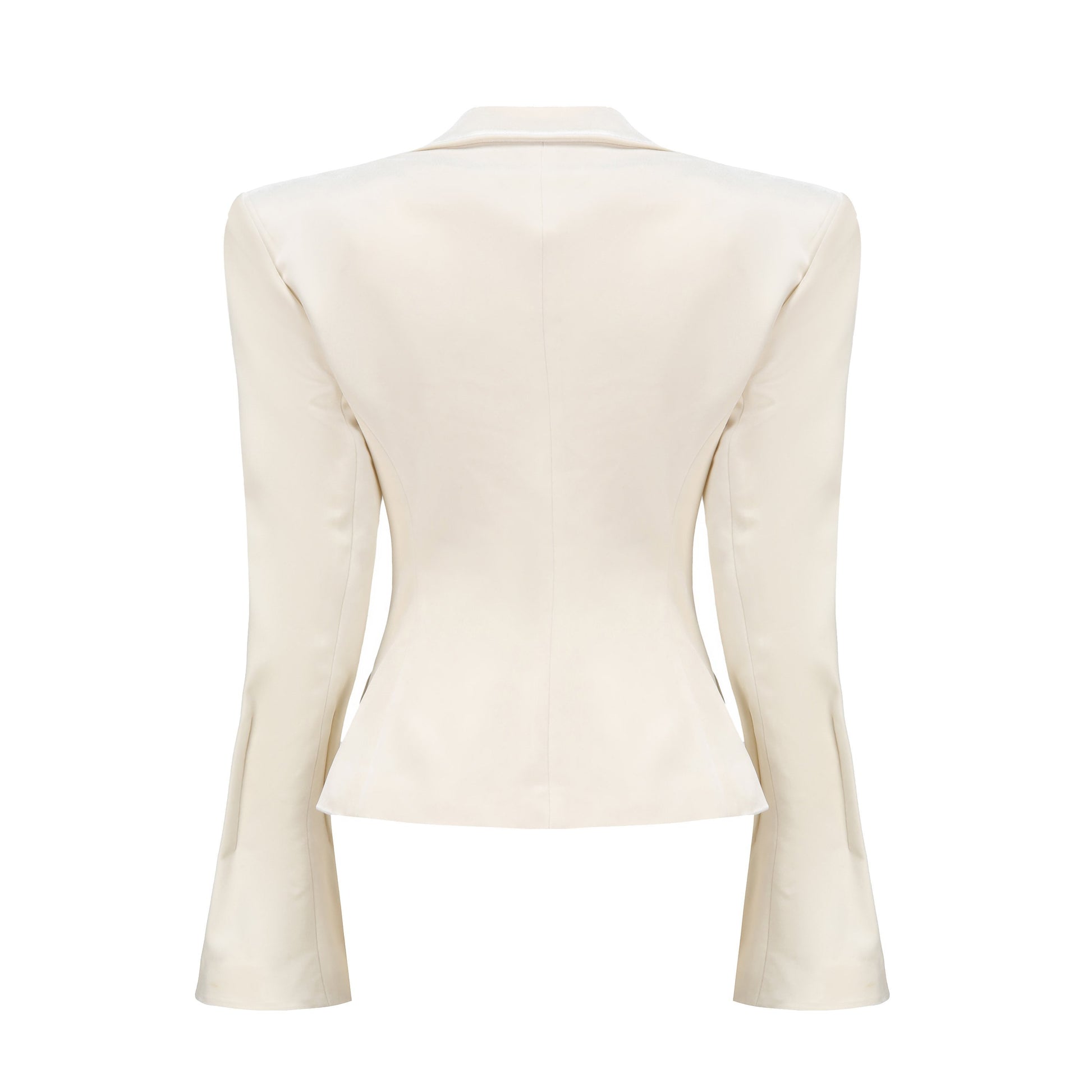 White Brianna Velvet Blazer - Nana Jacqueline