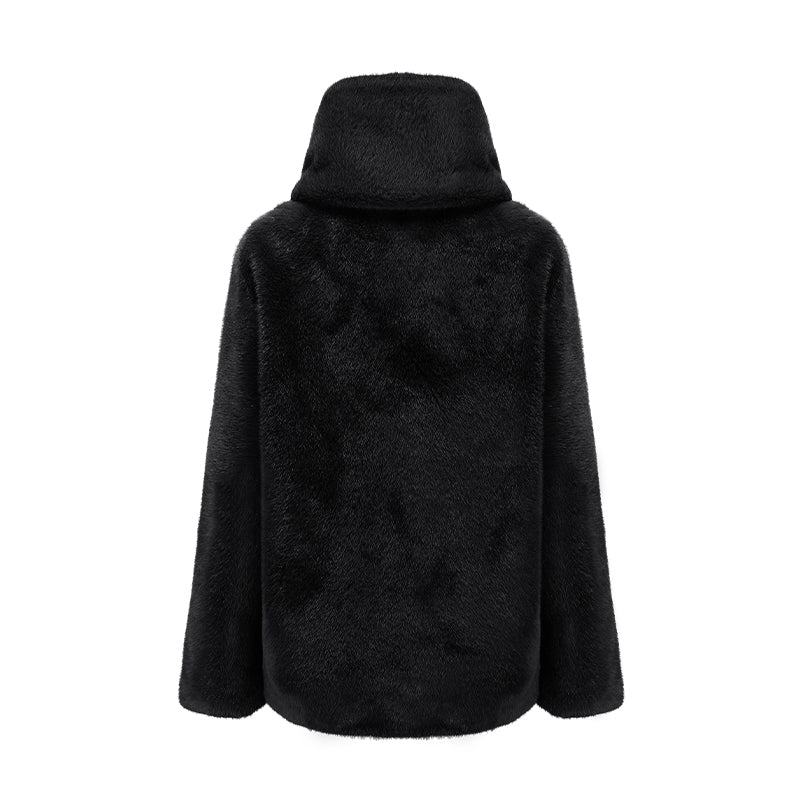 Amelia Fur Coat (Black) (Final Sale)