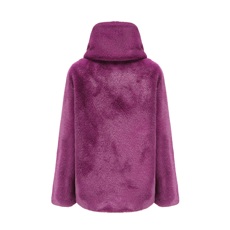 Amelia Fur Coat (Purple) (Final Sale)