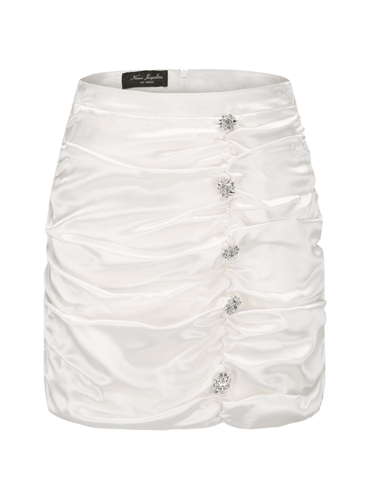 Paloma Satin Skirt White - Nana Jacqueline