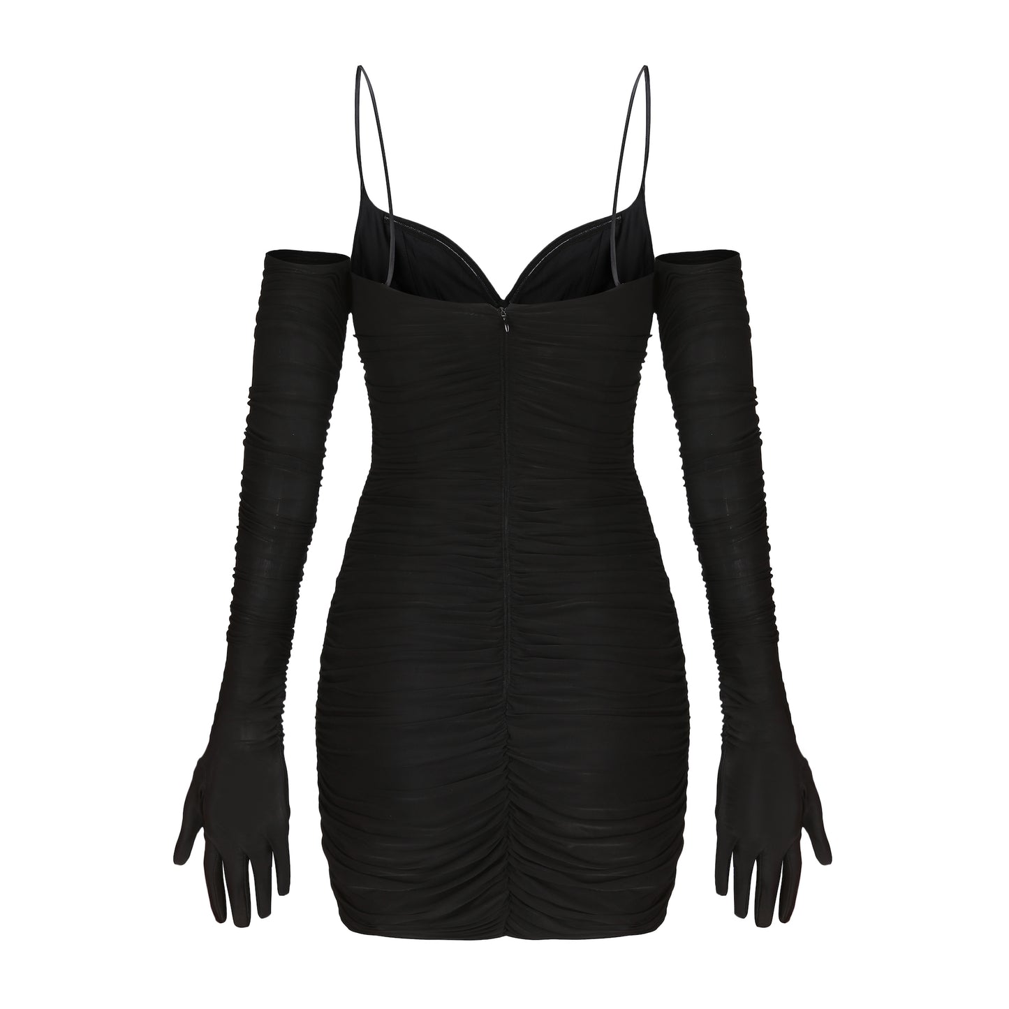 Angelina Silk Dress (Black) (Final Sale)