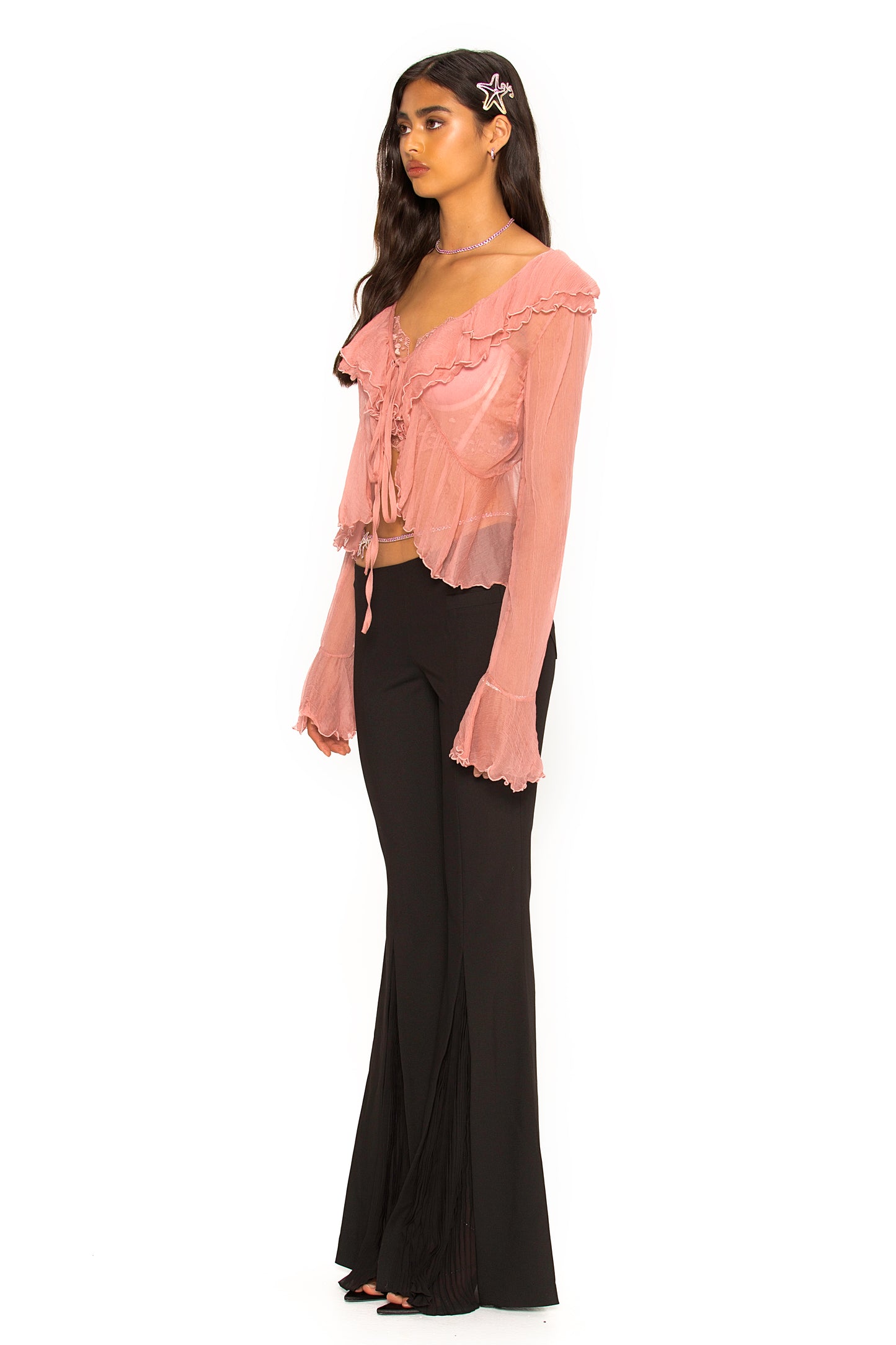 Gabriella Cardigan Top (Pink)