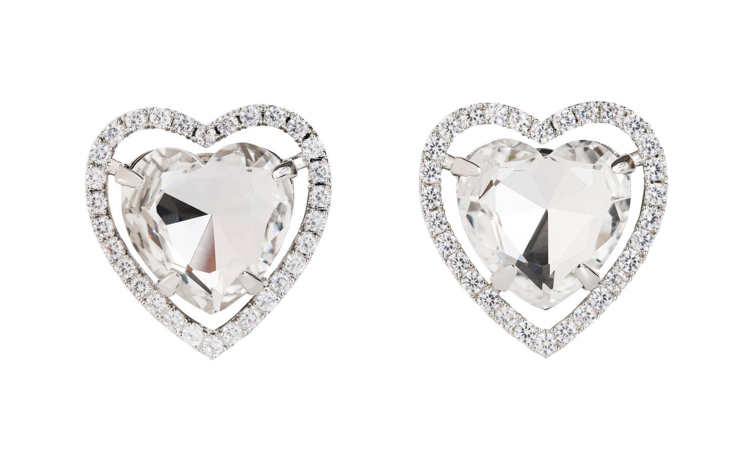 Piper Crystal Heart Earrings