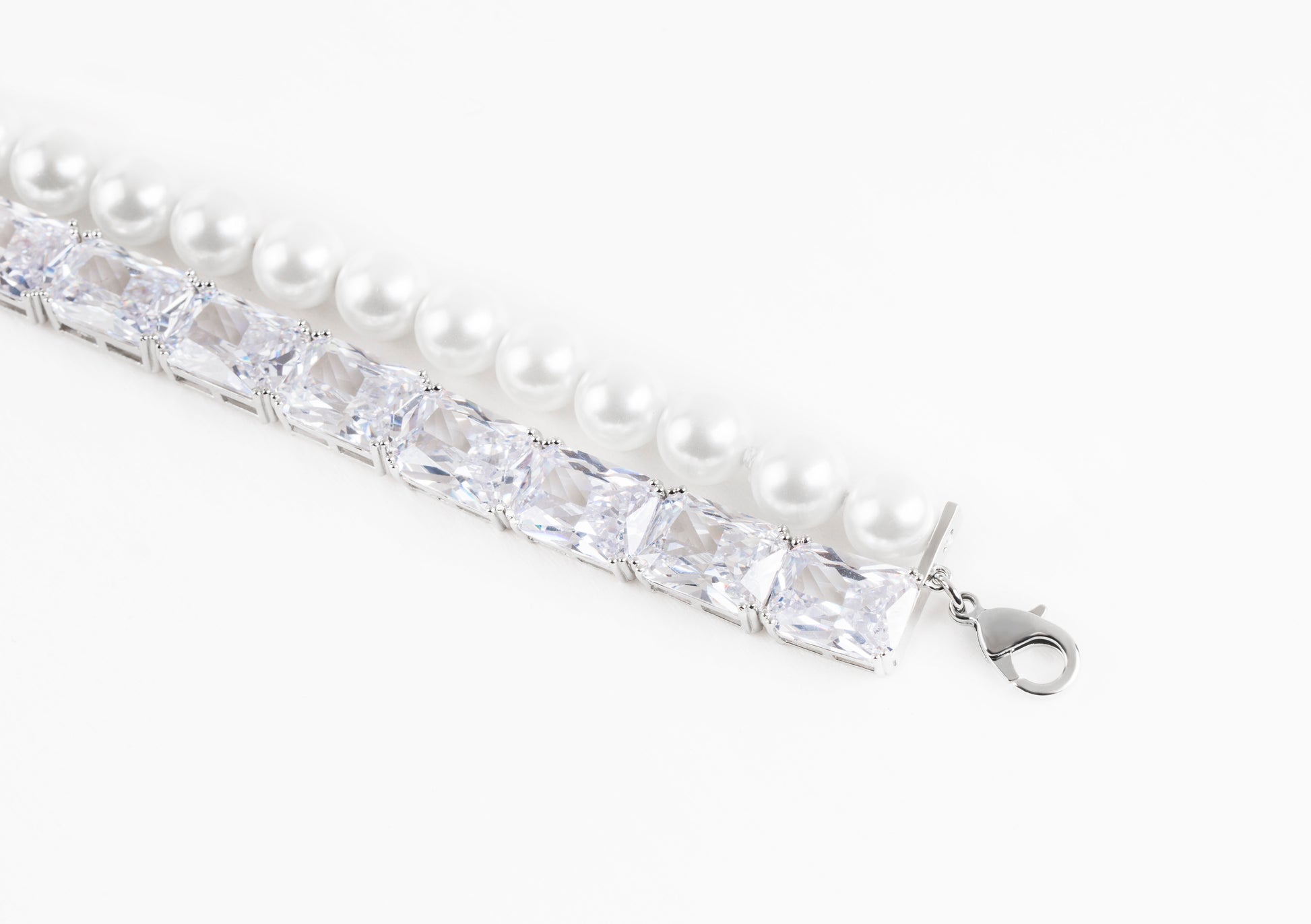 Gracey Pearl Crystal Choker Necklace