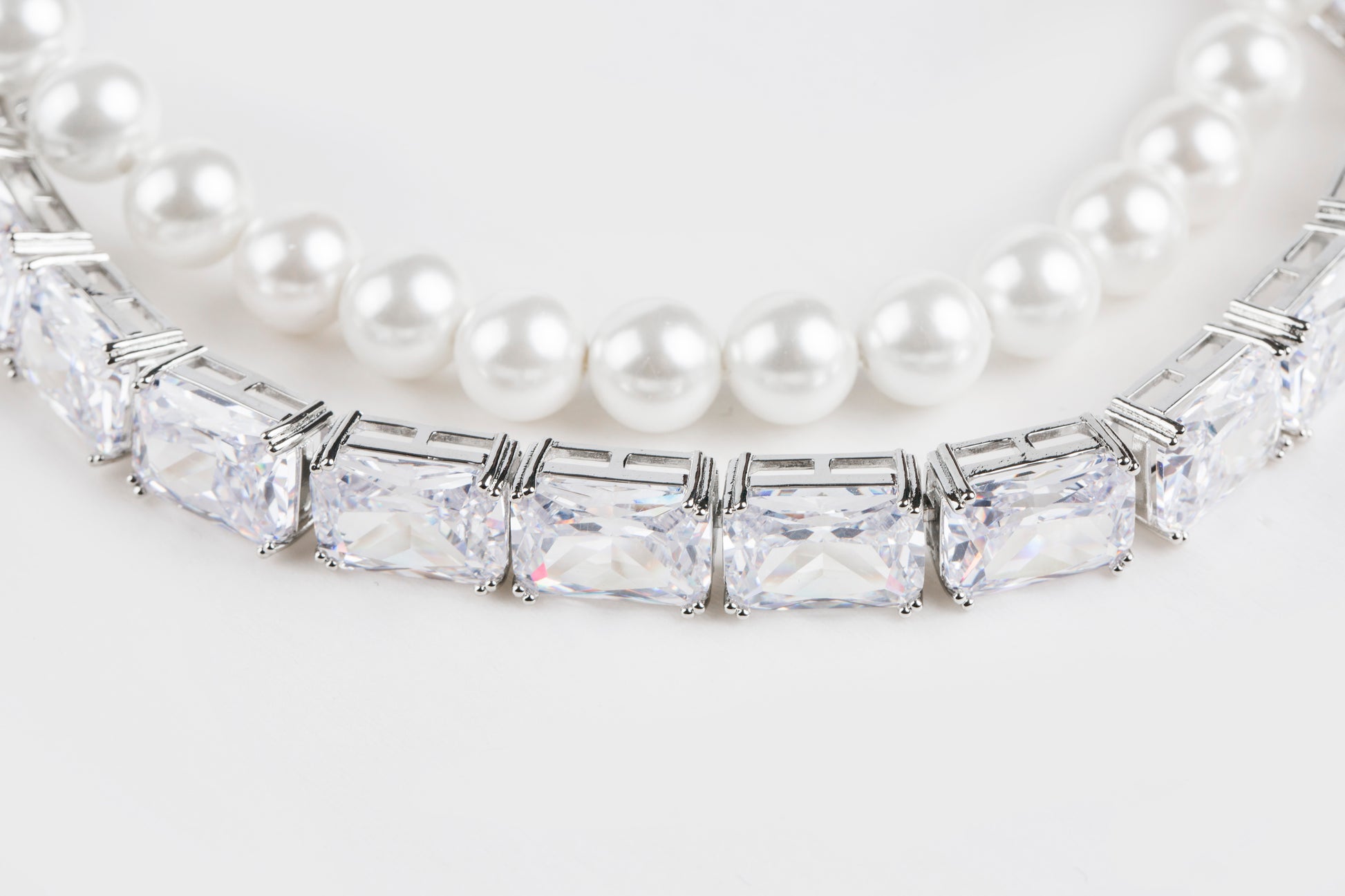 Gracey Pearl Crystal Choker Necklace