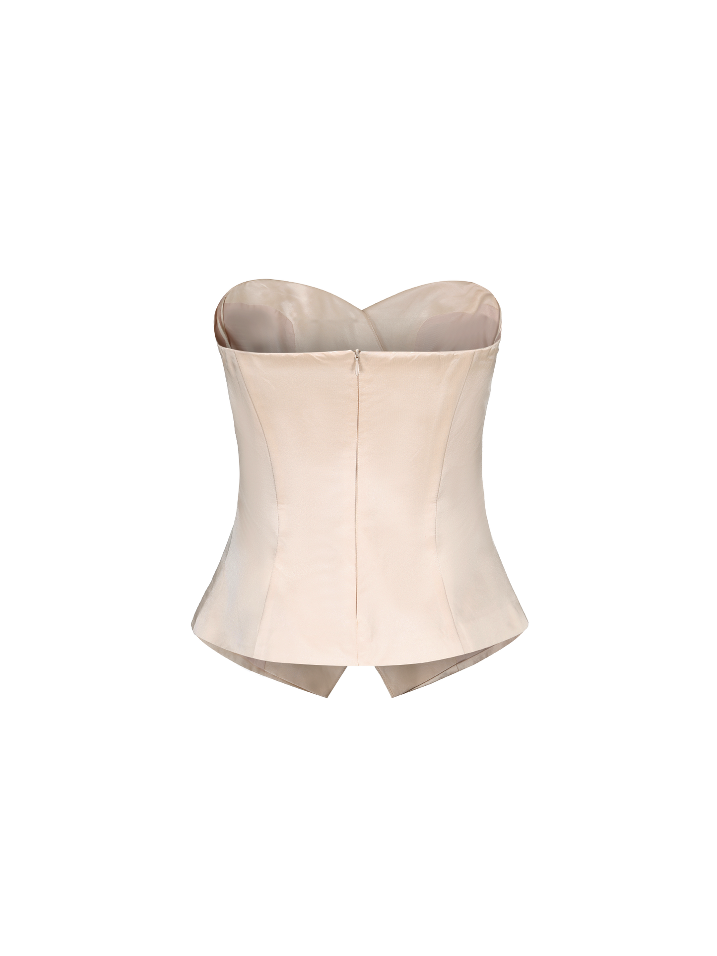 Kylie Satin Bandeu Top (Champagne) (Final Sale)