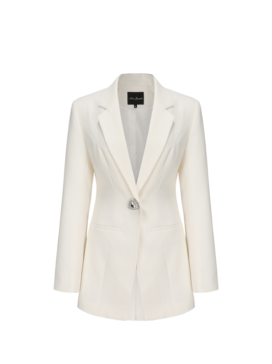 Thalia Suit Jacket (White) (Final Sale)