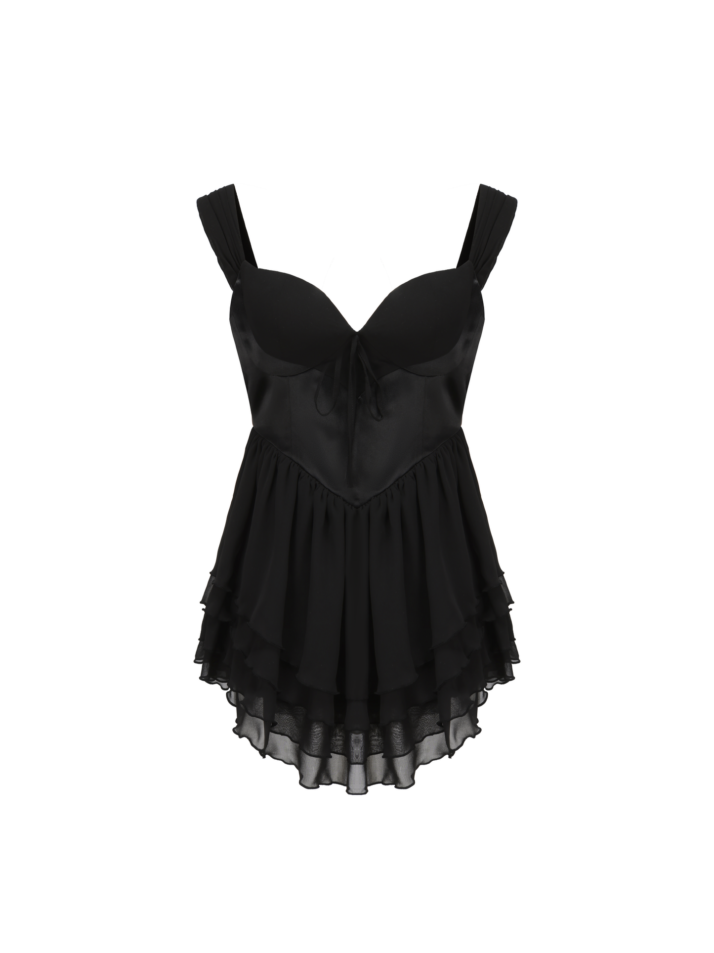 Sheila Chiffon Dress (Black) (Final Sale)