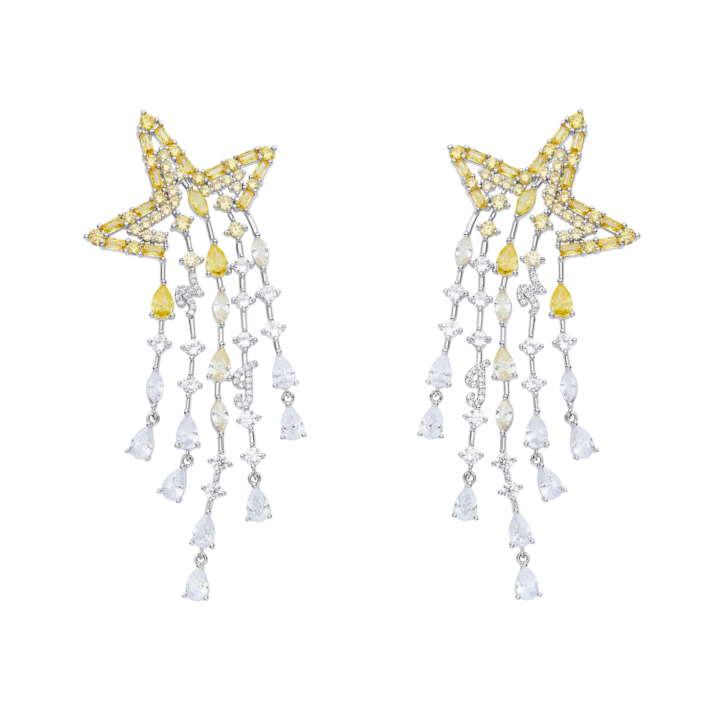 Boucles d'Oreilles Blanca Jaune