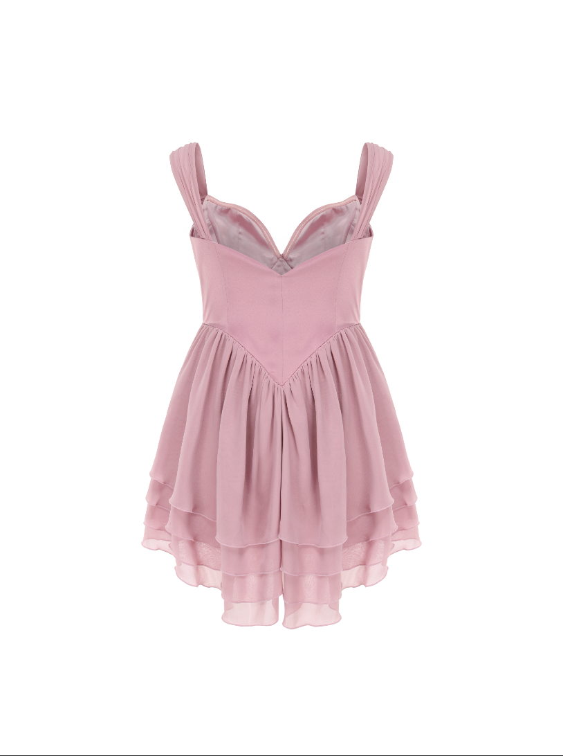 Sheila Chiffon Dress (Pink) (Final Sale)