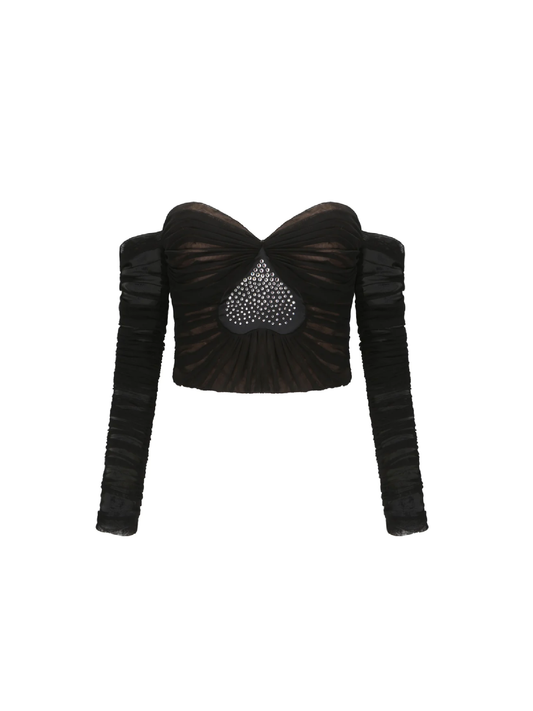 Vanessa Diamond Top (Black) (Final Sale)