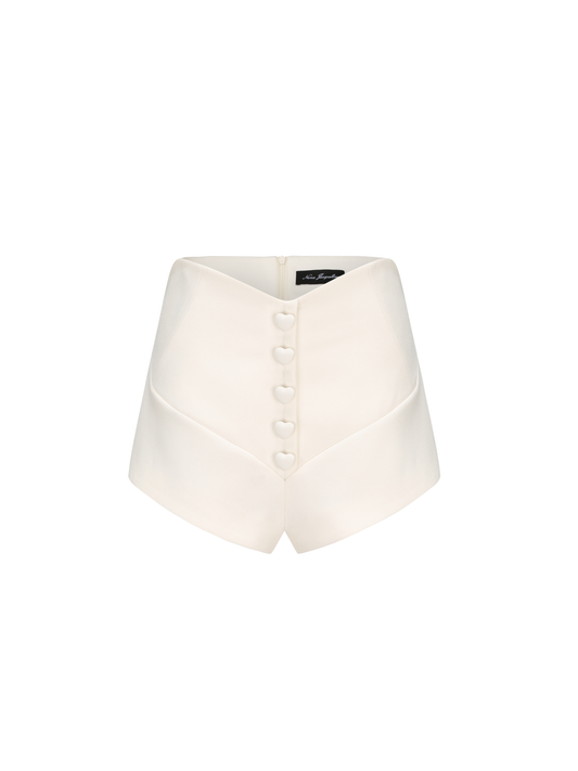 Annica Heart Shorts (White) (Final Sale)