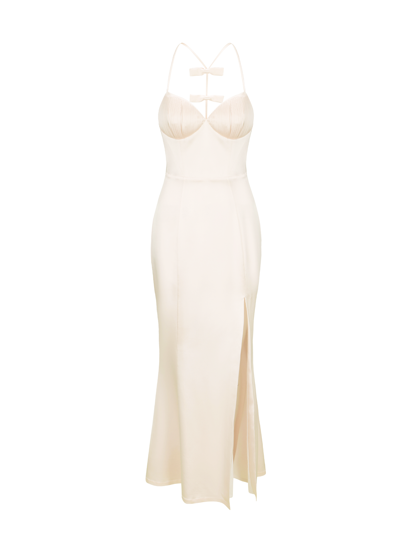 Angelique Bow Dress (Champagne) (Final Sale)