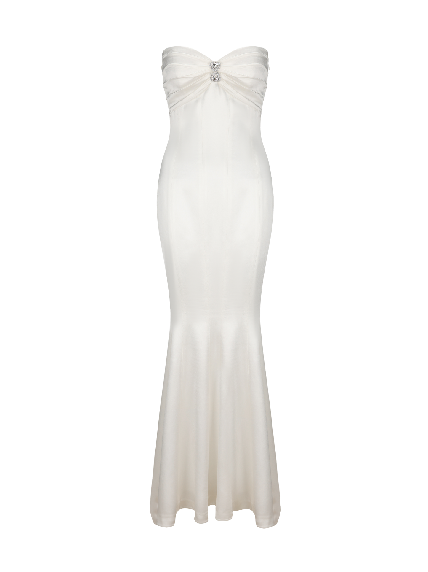 Aurora Satin Dress (White)