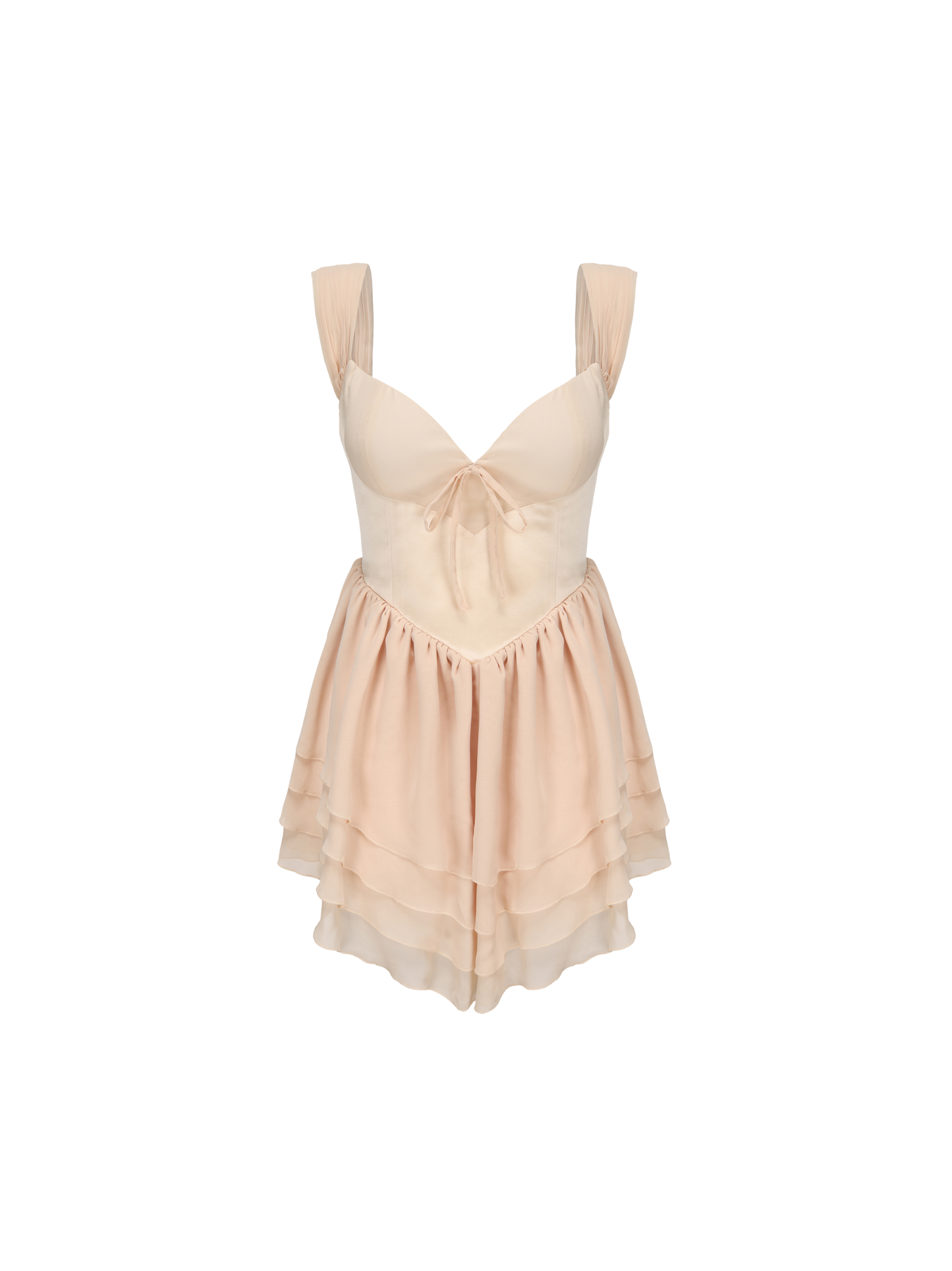 Sheila Chiffon Dress (Champagne) (Final Sale)