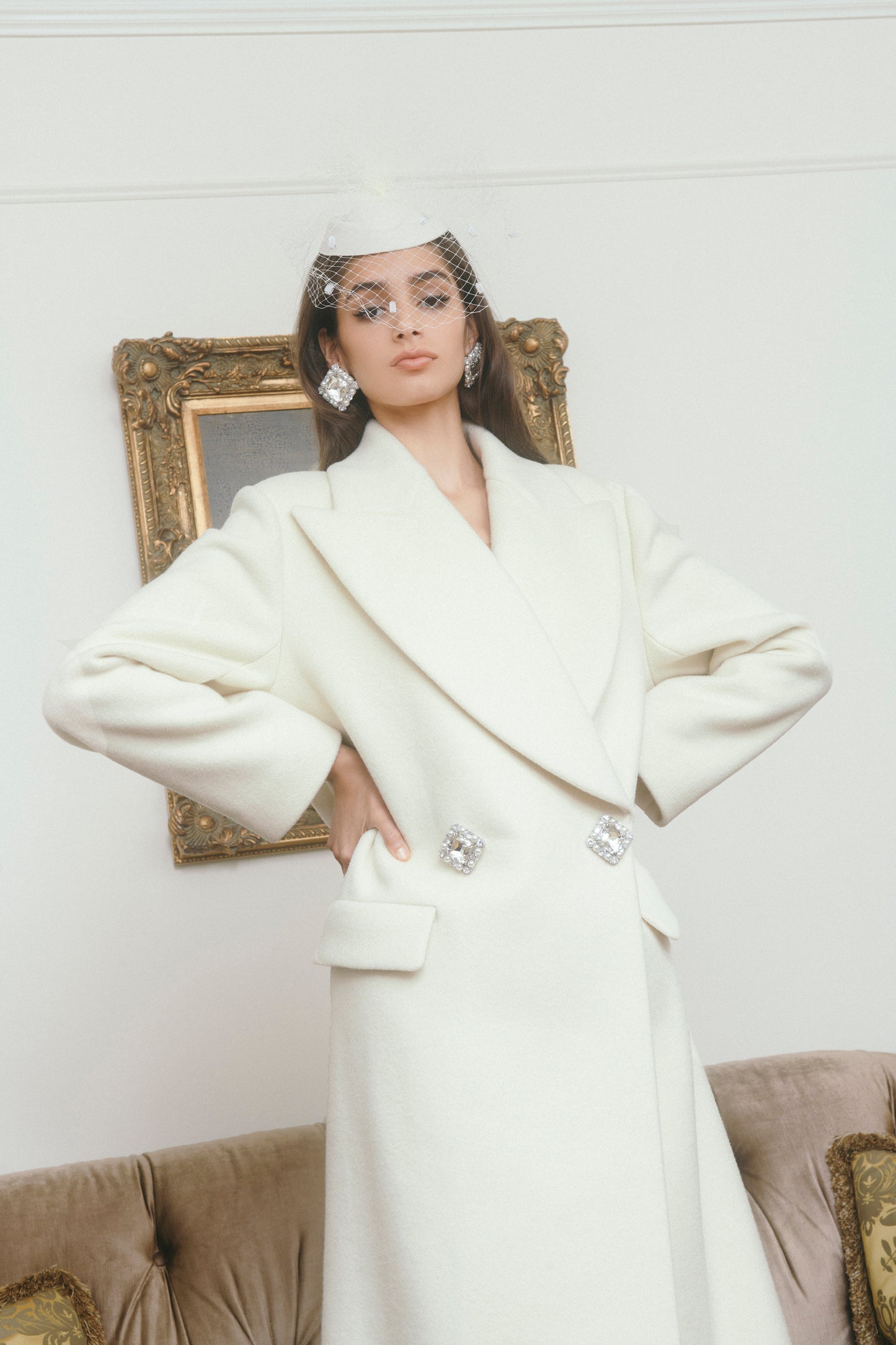 Gabriella Coat in White