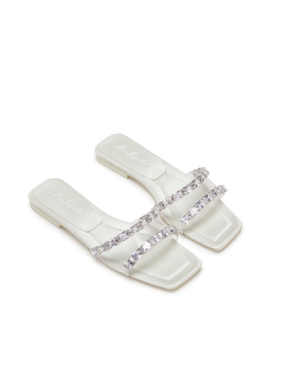 Alexandra Diamond Sandals (White) (Final Sale)