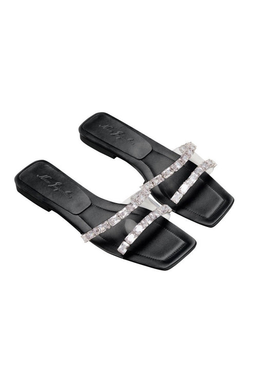 Alexandra Diamond Sandals (Black) (Final Sale)